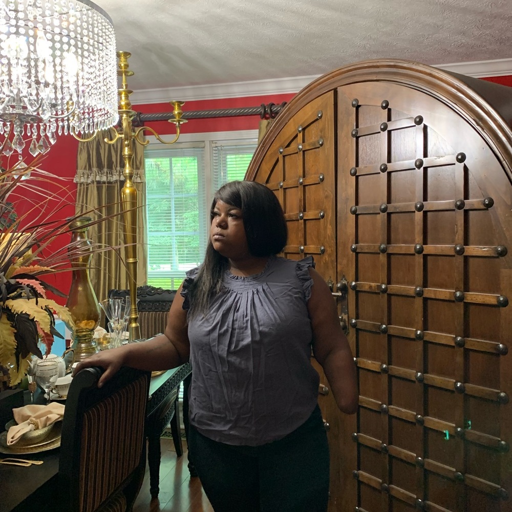 Blue ruffle sleeve top. Perfect for Summer